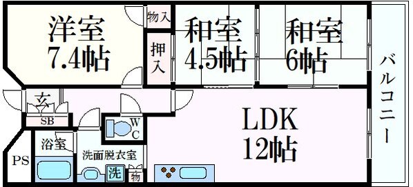 御影駅 徒歩4分 4階の物件間取画像